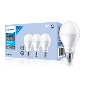 飛利浦12.8W LED球泡3入超值包-晝光色